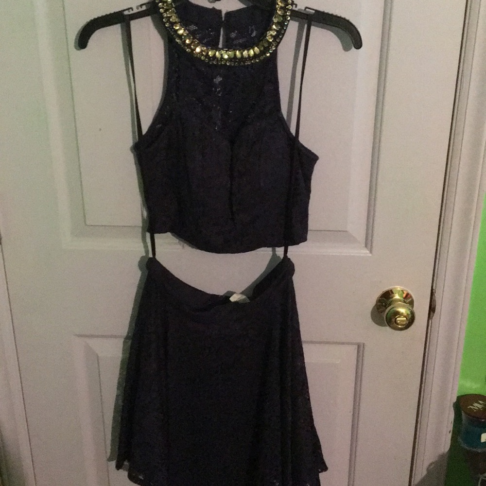 Two piece prom dress